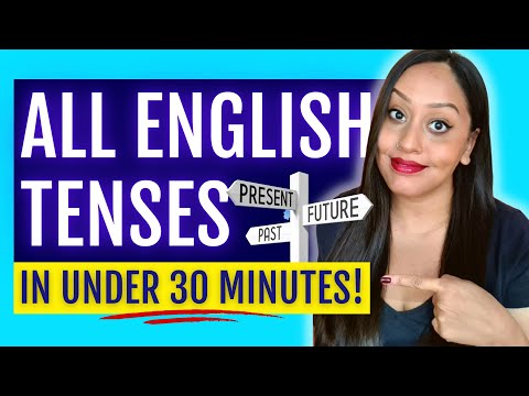 ALL 12 ENGLISH TENSES in under 30 minutes! | Present, Past & Future!