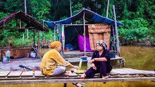 Download lagu 2 DAYS OF JUNGLE SURVIVAL, 2 DAYAK WOMEN SPEND THE NIGHT WHILE FISHING mp3
