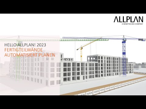 Hello Allplan! 2023 - Fertigteilwände automatisiert planen