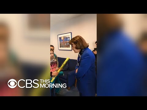 Video shows Dianne Feinstein rebuking kids pushing her to back Green New Deal