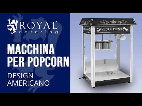 Video - Seconda Mano Macchina per popcorn nera - Design americano