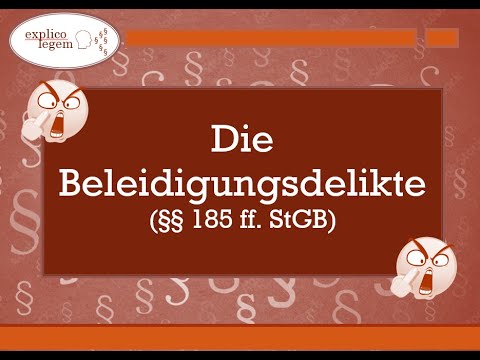 Die Beleidigungsdelikte