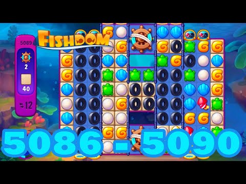 Fishdom Level 5086 - 5090 HD Walkthrough | 3 match puzzle | gameplay | android | 5087 | 5088 | 5089