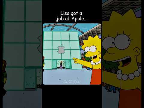 Lisa got a job at Apple 📱🍎 #simpsons #cartoon #funny