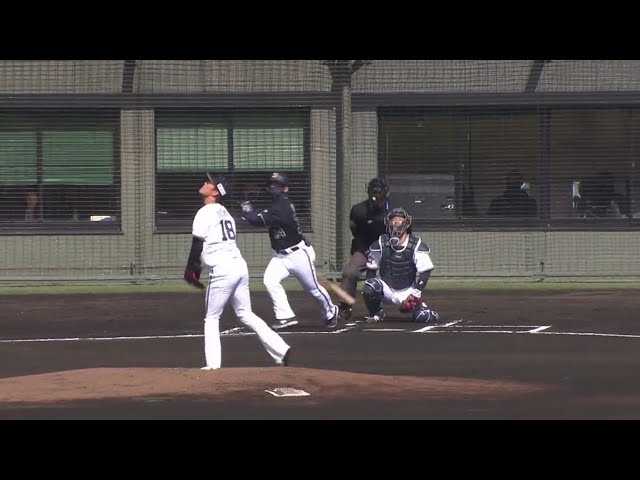 【バファローズ春季キャンプ紅白戦】公式戦では実現しない夢の対決!! バファローズ・山本対吉田正の対決を全球お届け!! 2021/2/17