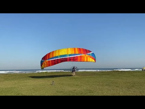 Voo 224 de Paramotor filmagem do capacete - 28/05/22 - Itanháem