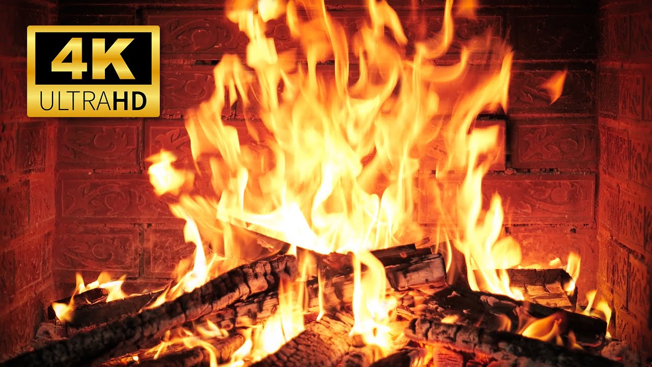 🔥 Cozy Fireplace 4K Ultra HD NO ADS. Ultimate Relaxing Fire Sounds. 4K Fireplace Burning Ambience.