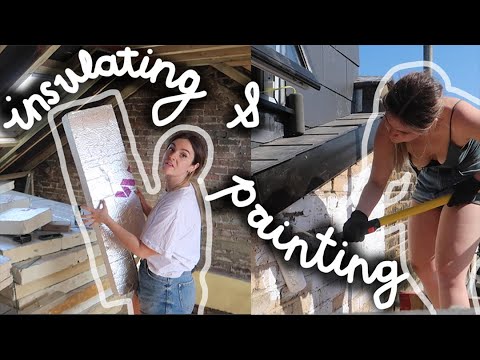 INSULATING THE LOFT CONVERSION AND PAINTING IN THE SUN // DIY DIARIES // victorian house renovation