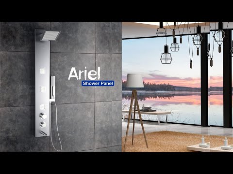 Ariel Steel Matte Shower Panel