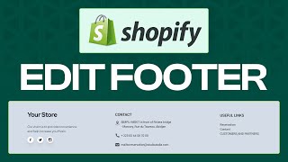 How To Edit Your Shopify Store Footer (2024) Change Footer