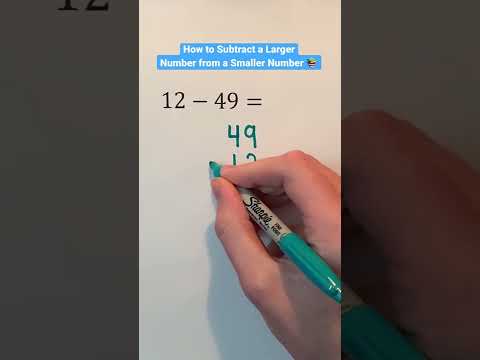 Subtracting Larger Numbers from Smaller Numbers #Shorts #math #maths #mathematics #lesson #howto