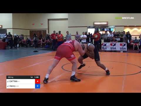 2018 Marine Corps US Open/Masters D Greco Roman 100 RR Rnd 1 - JOSEPH CATTAN (KY) Vs. Jeff Henry (