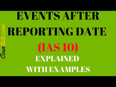 Events after the reporting period (IAS 10) | Explained with Examples