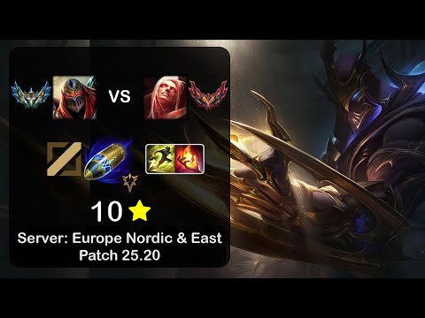 Zed Mid vs Vladimir - EUNE Challenger - Patch 25.20