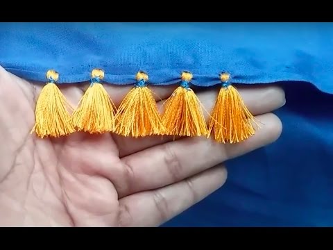 How to make saree kuchu I how to make saree tassels I,silk thread saree tassel,saree kuchu design#02 Video