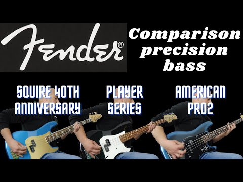 Precision Bass Comparison (Squier 40th vs Player Series vs American pro2)