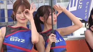 2024 SUPER GT Rd.4 FUJI #61 青山水咲 楠木絢 一ノ瀬のこ 桜田莉奈 SUBARU BRZ GT GALS BREEZE 決勝日ピットウォーク レースクイーン 4K