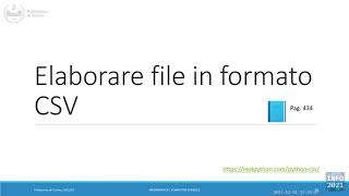 Informatica2021-L30: File in formato CSV