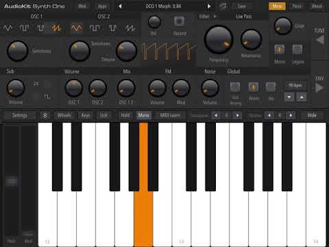 Oscillator Demo in AudioKit Synth One