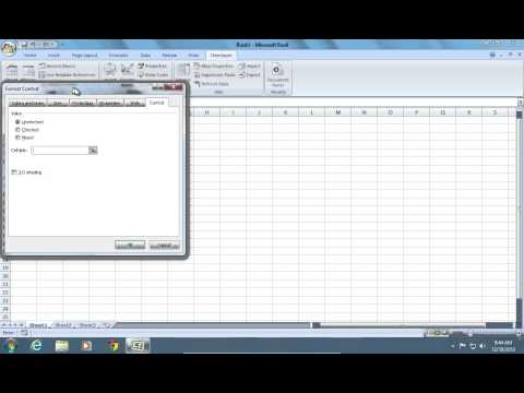 How to Make Excel 2007 Cell Checkbox