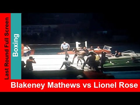 A Boxing Ring on the Water! Blakeney Mathews vs Lionel Rose, Widescreen Match Highlights, Australia