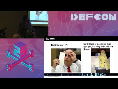DEF CON 25 Voting Village - Harri Hursti - Brief history of election machine hacking