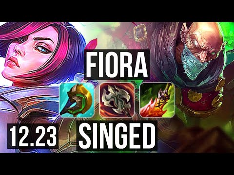FIORA vs SINGED (TOP) | 7 solo kills, 600+ games, 12/2/1 | EUW Master | 12.23