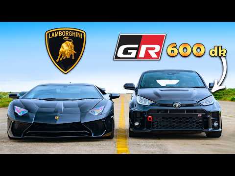 GR Yaris 600 dk v Lambo Aventador SV: DRAG RACE