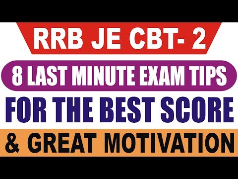 🔴 RRB JE CBT- 2 | 8 LAST MINUTES EXAM TIPS | FOR THE BEST SCORE | BY AVNISH SIR #civil_engineering Video