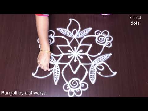 Ugadi Muggulu 7×4 Middle Dots