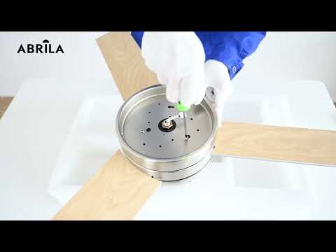 Vídeo de Legio Ventilador de Techo Silencioso Negro y Roble Fabrilamp / Abrila