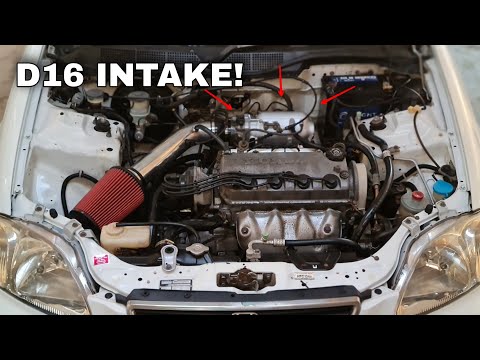 Comparing a D15 Intake Manifold with a D16 Intake Manifold on my SOHC VTEC! (Installation)