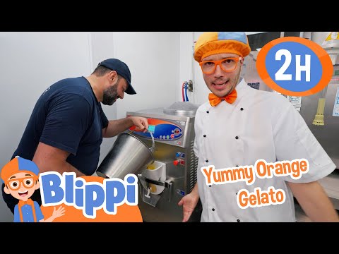 Blippi Visits The Orange Farm + More | Blippi | Educational Videos For Kids | Food Videos