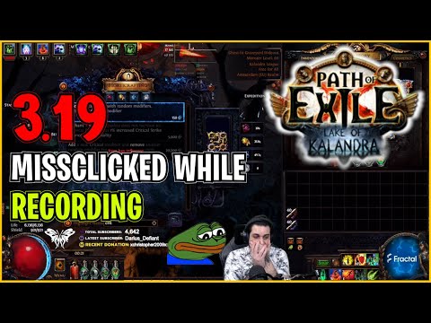 ⚡ POE 3.19 ⚡ GhazzyTV - Missclicked while recording