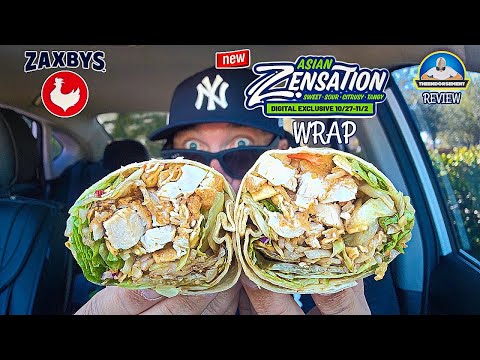 Zaxby's® GIANT Asian Zensation Wrap Review! 🏮🐔🌯 | NEW Asian Zensation Menu! | theendorsement
