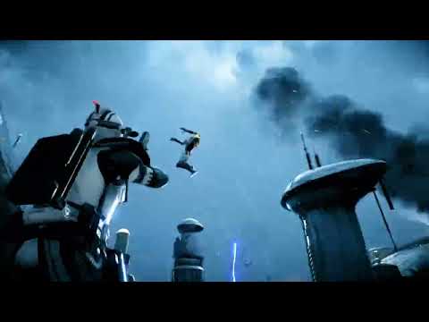 Arc Trooper Shredding Through Droids Defending Kamino