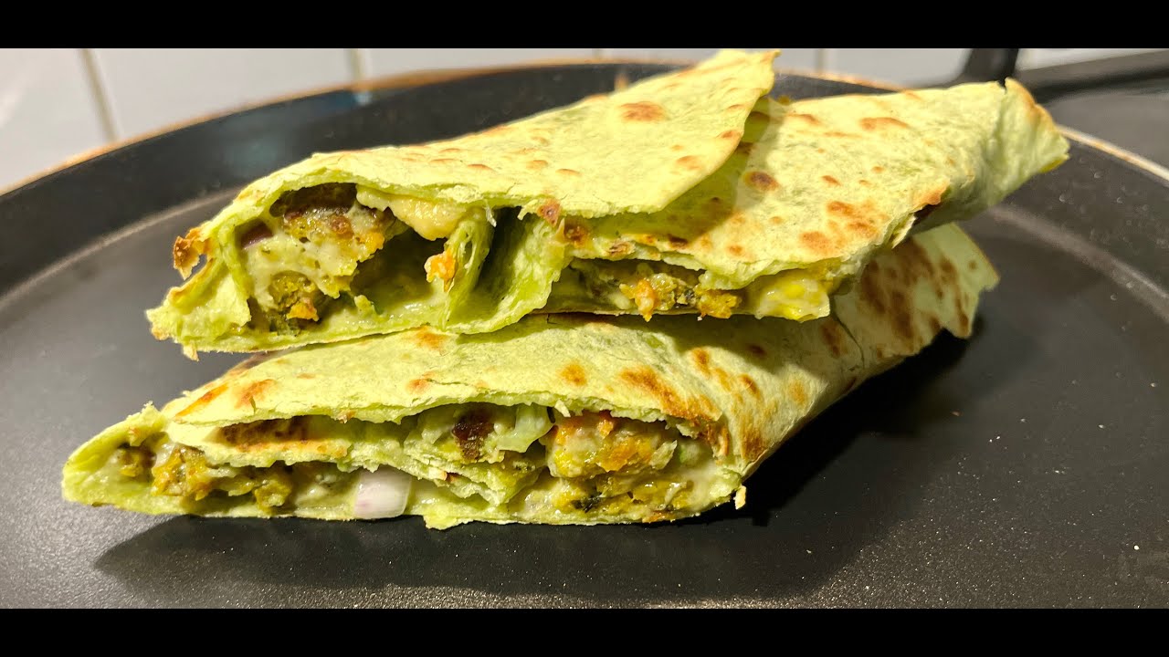 Healthy Avocado Spinach Wrap Recipe | Easy Veg Falafel Wrap for Lunch or Dinner 🌯🥑