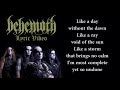 Behemoth O Father O Satan O Sun LYRICS LYRIC VIDEO