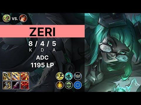 Zeri Adc vs Miss Fortune - 1195 LP Challenger - EUW 15.12