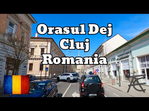 Orasul Dej, Cluj, Romania. Dej 4K. Driving In Downtown Dej.