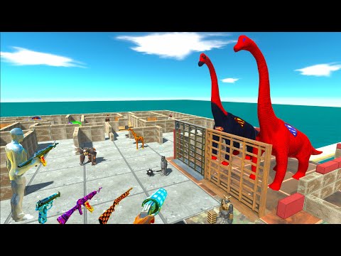 FPS PERSPECTIVE RELEASE BRACHIOSAURUS from DEADLY MAZE vs DINOSAURS - ARBS