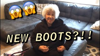 GRANDMA WANTS TO SHOW YOU HER NEW WINTER BOOTS!! 😱