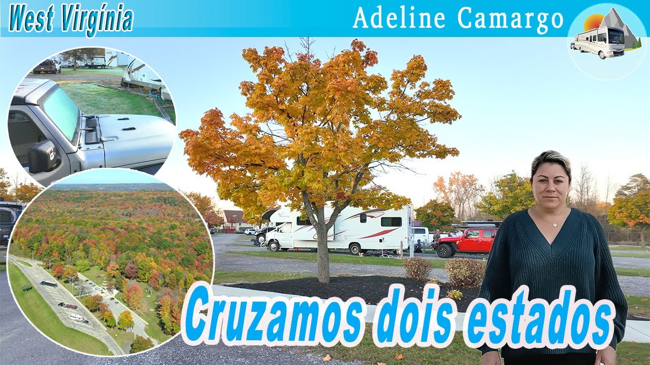 Primeira geada 🥶 saímos de Weste Virginia e cruzamos dois estados