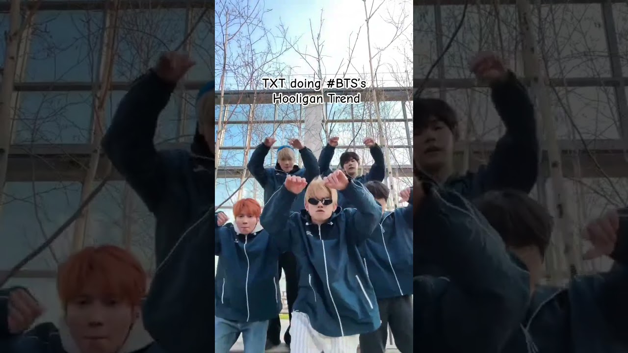 TXT doing #BTS’s Hooligan Trend