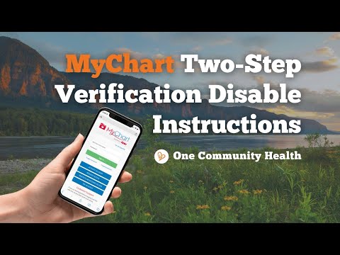Mychart Two Step Verification Disable Instructions English