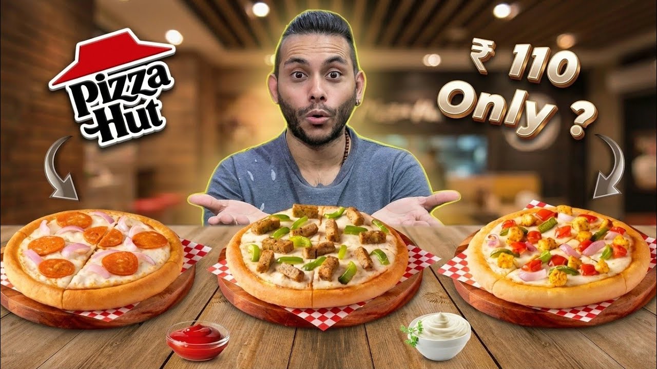 Pizza Hut CHEAP Chicken Pizzas Review!  (Chicken Pepperoni vs Herbed Chicken) 
