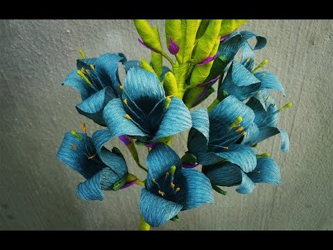 ABC TV | How To Make Sapphire Tower Puya Paper Flowers From Crepe Paper - Craft Tutorial