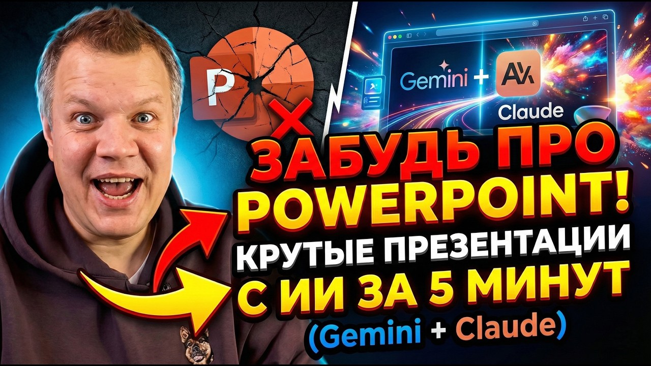 Забудь про PowerPoint: Крутые презентации с ИИ за 5 минут (Gemini + Claude)