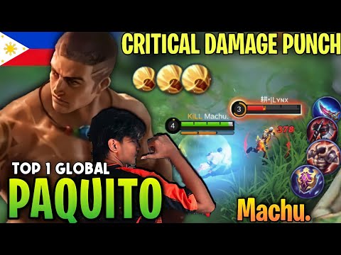 Critical Damage Punch, Offlaner! | Top 1 Global PAQUITO Ranked Gameplay BEST BUILD By Machu. - MLBB