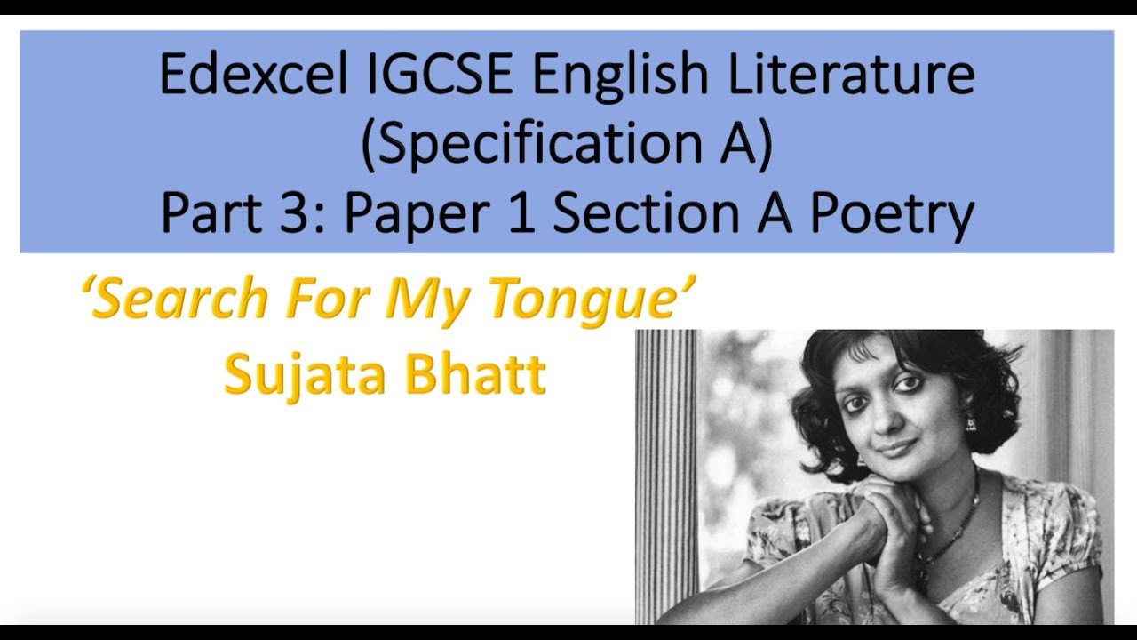 Analysis of 'Search for my Tongue' by Sujata Bhatt